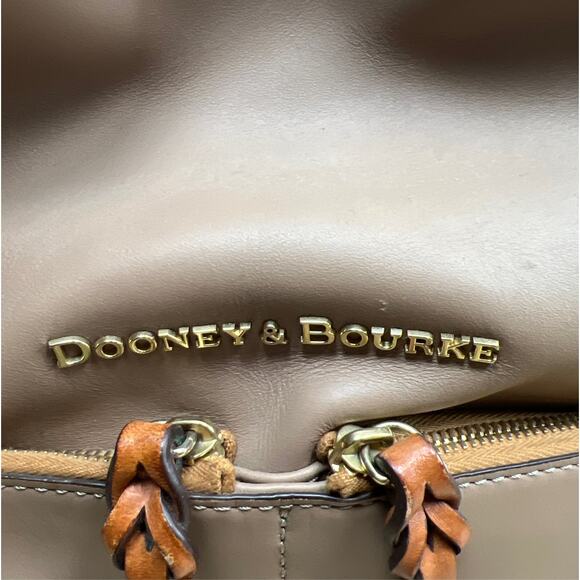 Dooney & Bourke Light Brown City Dawson European Smooth Leather Satchel Bag - Picture 7 of 14